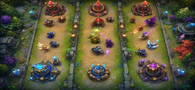 Slotrun MOBA oyunu harita üst görünümü
